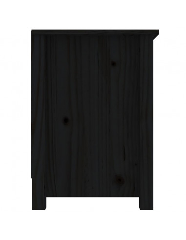 Mobile Porta TV Nero 103x36,5x52 cm in Legno Massello di Pino