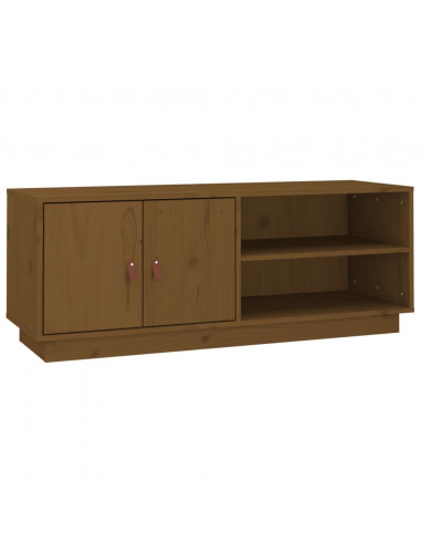 Mobile Porta TV Miele 105x34x40 cm in Legno Massello di Pino