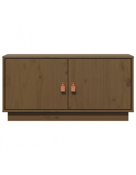 Mobile Porta TV Miele 80x34x40 cm in Legno Massello di Pino