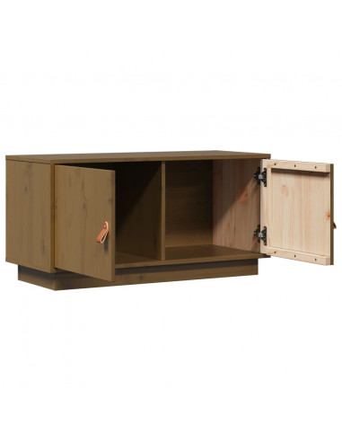 Mobile Porta TV Miele 80x34x40 cm in Legno Massello di Pino