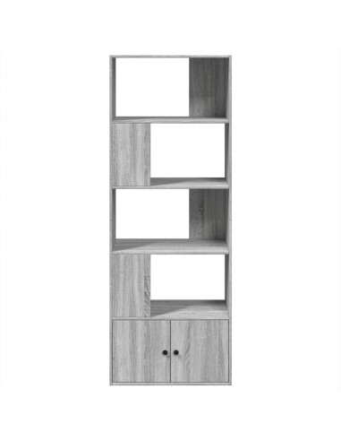 Libreria Grigio Sonoma 70x36x189 cm in Legno Multistrato