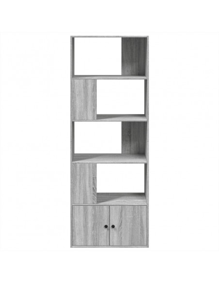 Libreria Grigio Sonoma 70x36x189 cm in Legno Multistrato