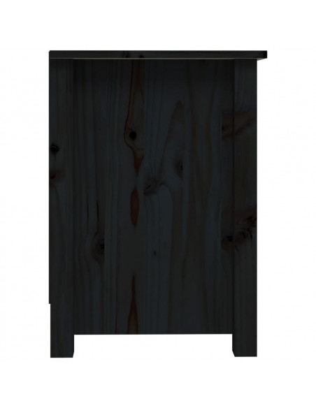 Mobile Porta TV Nero 103x36,5x52 cm in Legno Massello di Pino