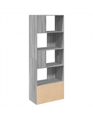 Libreria Grigio Sonoma 70x36x189 cm in Legno Multistrato