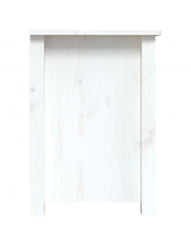 Mobile Porta TV Bianco 103x36,5x52 cm in Legno Massello di Pino