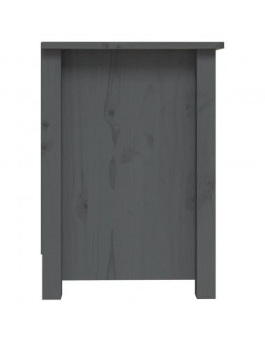 Mobile Porta TV Grigio 103x36,5x52 cm in Legno Massello di Pino