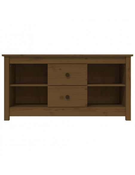 Mobile Porta TV Miele 103x36,5x52 cm in Legno Massello di Pino
