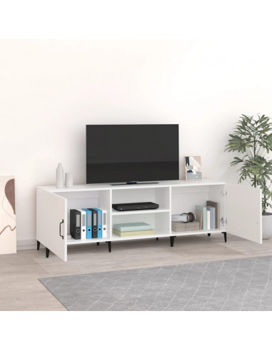 Mobile Porta TV Bianco 150x30x50 cm in Legno Multistrato