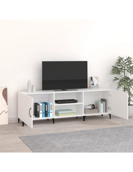 Mobile Porta TV Bianco 150x30x50 cm in Legno Multistrato