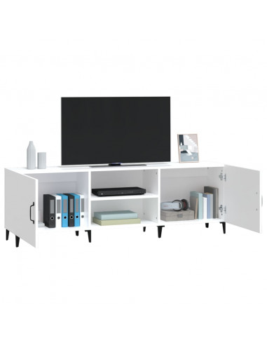 Mobile Porta TV Bianco 150x30x50 cm in Legno Multistrato