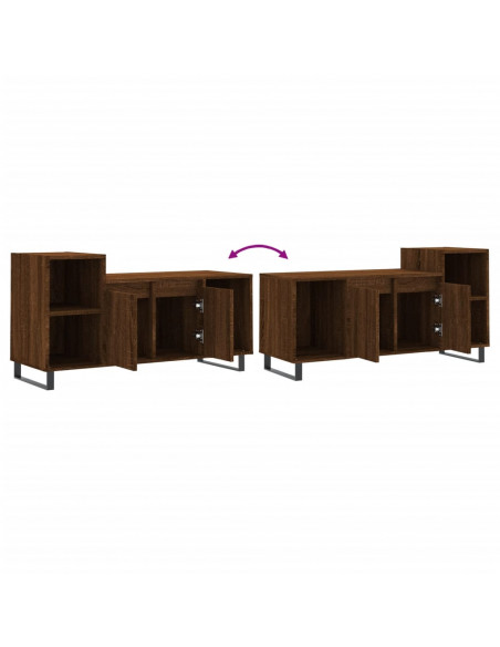 Mobile TV Rovere Marrone 100x35x55 cm in Legno Multistrato