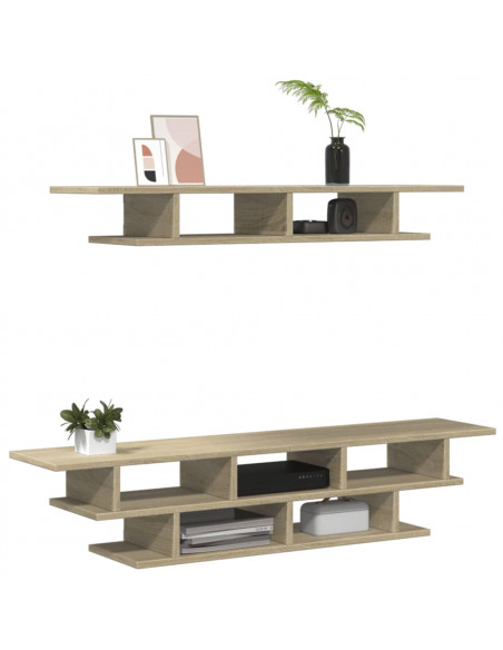 Mobili TV a Muro Rovere Sonoma in Legno Multistrato