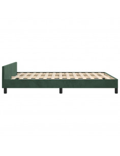 Giroletto con Testiera Verde Scuro 140x200 cm in Velluto 2