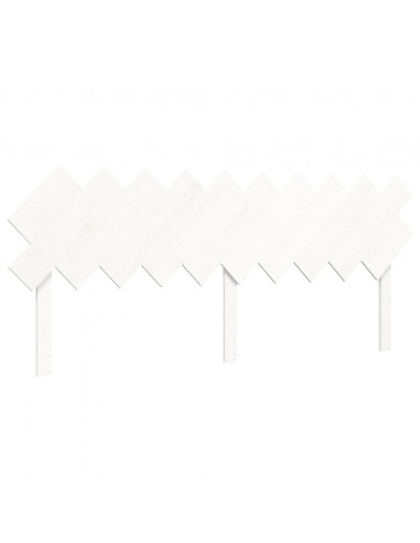 Giroletto con Testiera Bianco 200x200 cm in Legno Massello