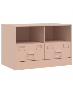 Mobili TV 2 pz Rosso 67x39x44 cm in Acciaio 2