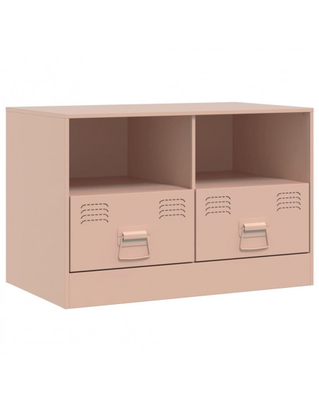 Mobili TV 2 pz Rosso 67x39x44 cm in Acciaio