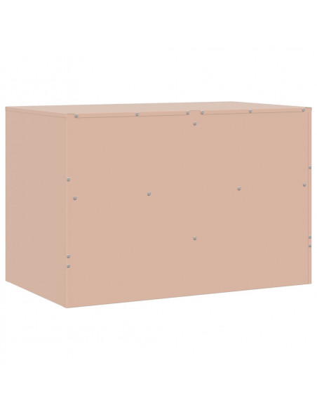 Mobili TV 2 pz Rosso 67x39x44 cm in Acciaio