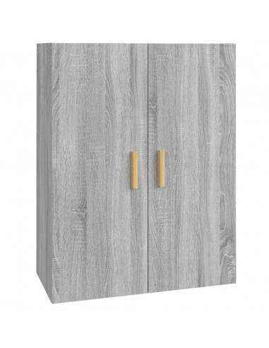 Armadietto Pensile a Parete Grigio Sonoma 69,5x34x90 cm