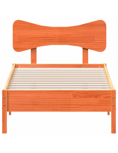 Giroletto senza Materasso Marrone Cera 90x200 cm Massello Pino