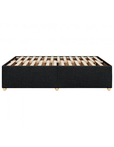 Giroletto senza Materasso Nero 140x190 cm in Tessuto