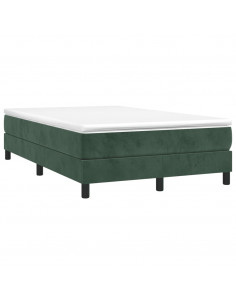 Giroletto a Molle con Materasso Verde Scuro 120x190 cm Velluto 2