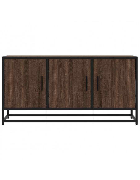 Mobile TV Rovere Marrone 100x35x50 cm Legno Multistrato Metallo