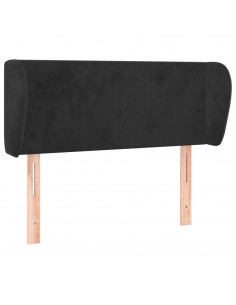 Testiera ad Orecchio Nera 103x23x78/88 cm in Velluto 2