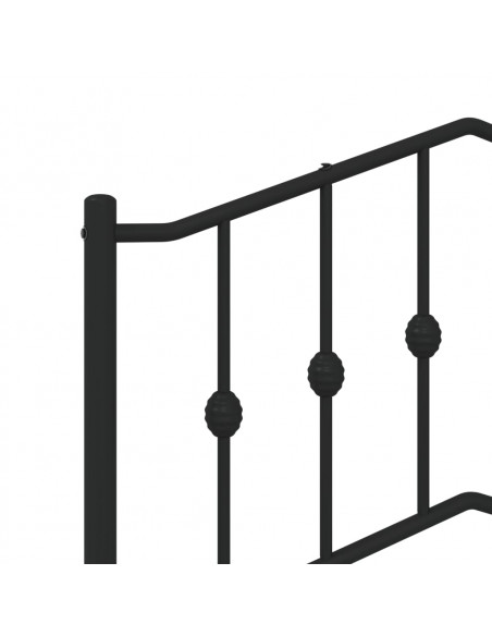 Testiera in Metallo Nero 80 cm