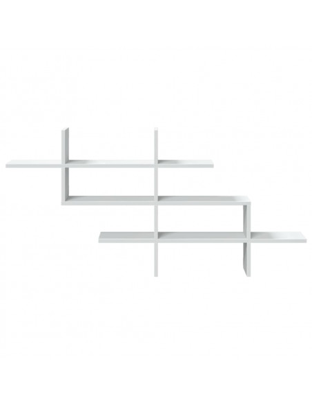 Scaffale a Parete Bianco 124,5x18x60,5 cm in Truciolato