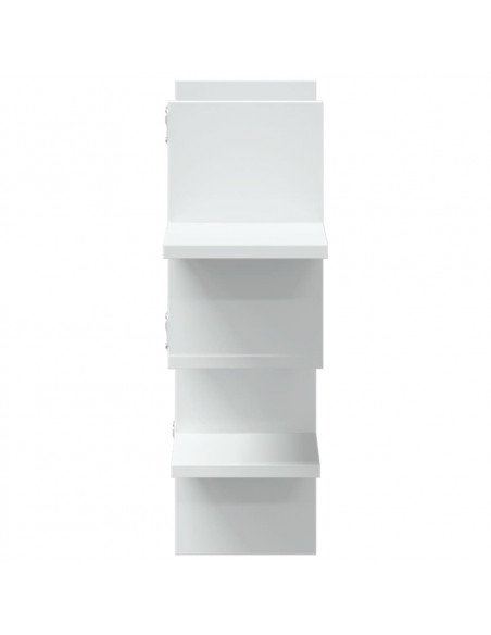 Scaffale a Parete Bianco 124,5x18x60,5 cm in Truciolato