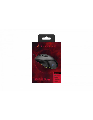 SureFire Martial Claw mouse Gaming Mano destra USB tipo A Ottico 7200 DPI