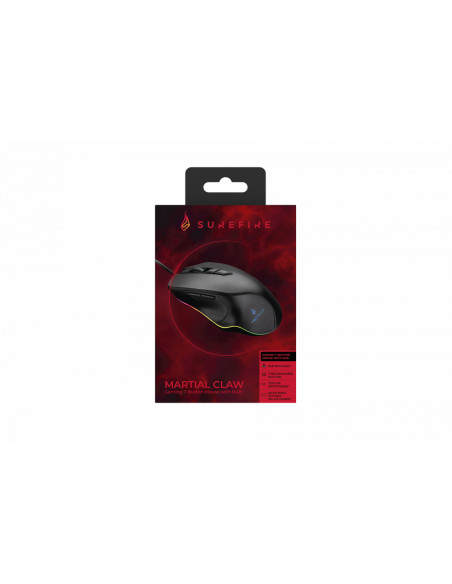 SureFire Martial Claw mouse Gaming Mano destra USB tipo A Ottico 7200 DPI