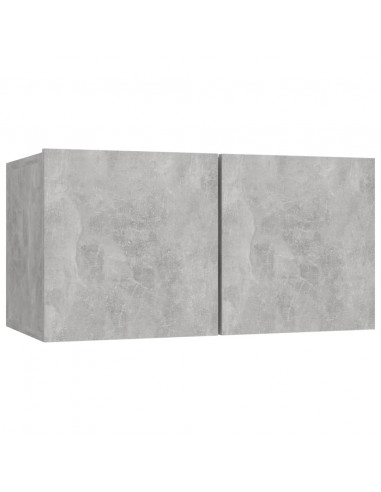 Set di Mobili Porta TV 6 pz Grigio Cemento in Legno Multistrato