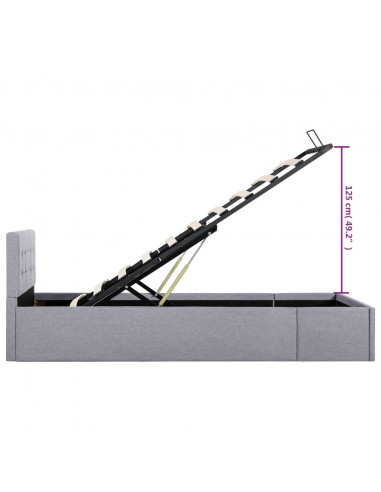 Giroletto Idraulico Contenitore Grigio Chiaro Tessuto 90x200cm