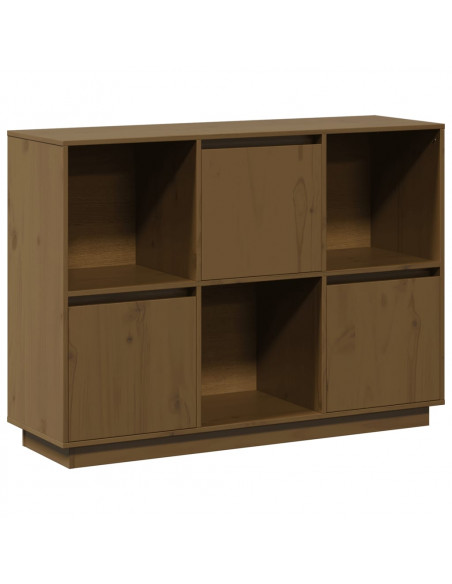 Credenza Miele 110,5x35x80 cm in Legno Massello di Pino