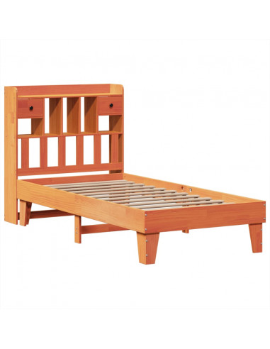 Letto senza Materasso Marrone Cera 75x190 cm in Legno di Pino