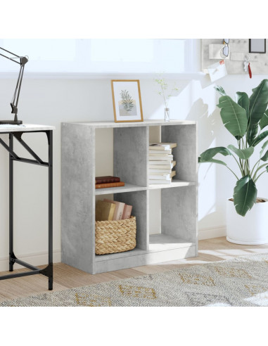 Libreria Grigio Cemento 68,5x32x75 cm in Legno Multistrato