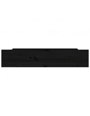 Cassettoni da Letto 4 pz in Legno Massello di Pino Nero