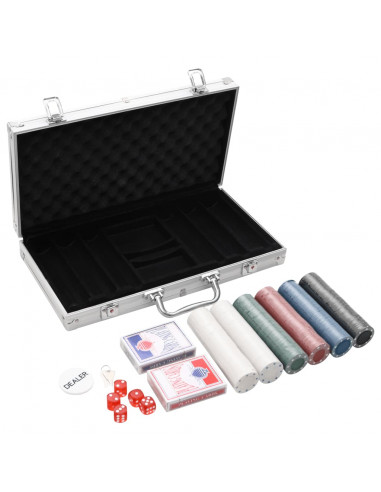 Set di Fiches da Poker 300 pz 4 g