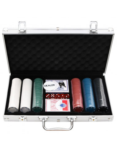 Set di Fiches da Poker 300 pz 4 g