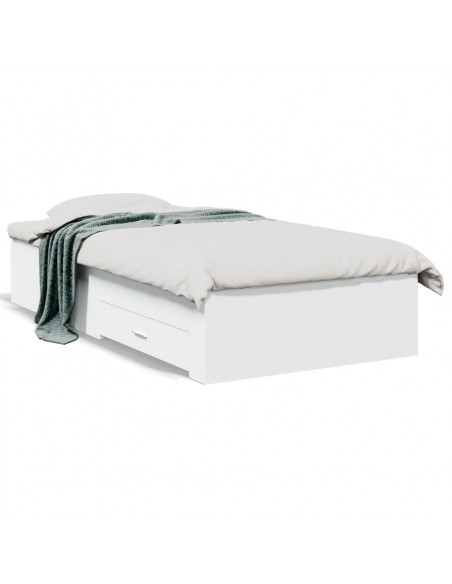 Giroletto con Cassetti Bianco 90x190 cm in Legno Multistrato