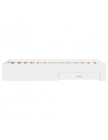 Giroletto con Cassetti Bianco 90x190 cm in Legno Multistrato