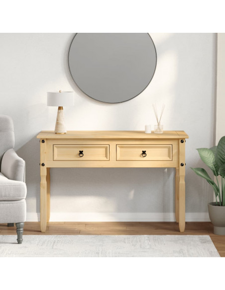 Tavolino Consolle Corona 115x46x73 cm in Legno Massello di Pino