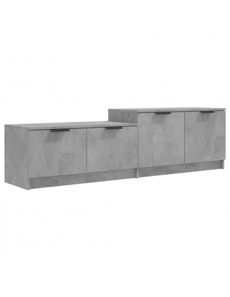 Mobile Porta TV Grigio Cemento 158,5x36x45 cm Legno Multistrato