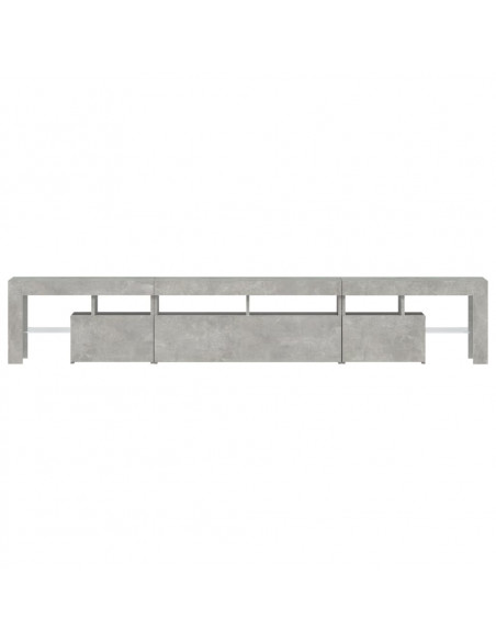 Mobile Porta TV con Luci LED Grigio Cemento 230x36,5x40 cm