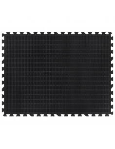 Piastrella per Pavimenti in Gomma Nera 12 mm 90x120 cm 2