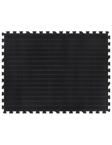 Piastrella per Pavimenti in Gomma Nera 12 mm 90x120 cm