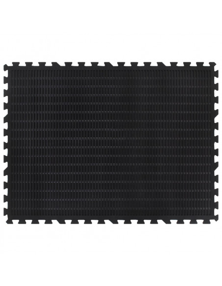 Piastrella per Pavimenti in Gomma Nera 12 mm 90x120 cm