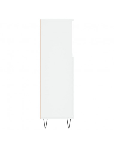 Armadietto da Bagno Bianco 30x30x100 cm in Legno Multistrato