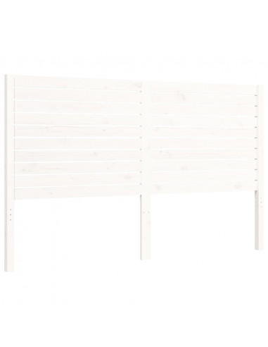 Giroletto con Testiera Bianco 160x200 cm Legno Massello